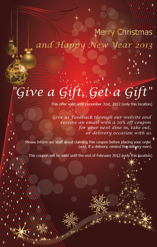 Promotion: Restaurant Holidays Poster